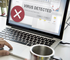Incidente en un ordenador con un virus detectado